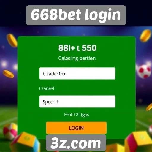 Tutorial para cadastro e login na 668bet
